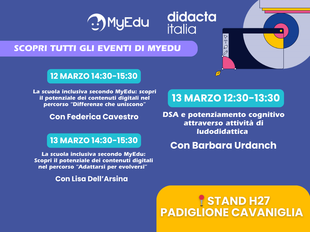 MyEdu a Didacta 2025 per mostrare il potenziale inclusivo dei contenuti digitali